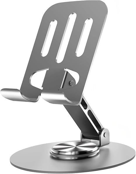 Smart Metal 360° Mobile Desktop Stand | Universal Mobile Holder for All Smartphones | 360° Adjustable Angle | Sturdy & Durable Phone Stand for Desk-image-12