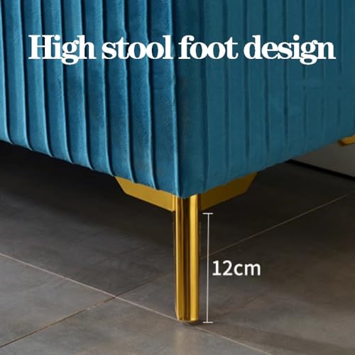 Banc de rangement extra long velours vert coffre bout de lit 60cm