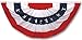 Valley Forge Pleated Fan Flag 5 Printed Stripes In Red , White And Blue 3