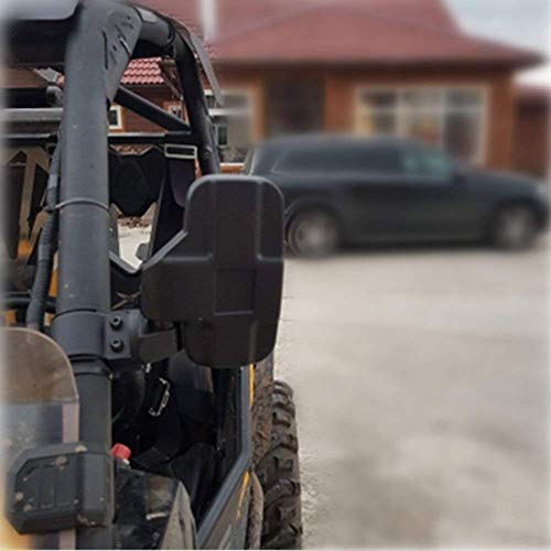 Utv Mirror Set, Issyauto Clear Convex Mirror With Shatterproof Tempered Glass And 1.5"-2" Mount And Rear View Side Mirrors With 1.75-2 Inch Mount Compatible With Polaris Rzr Or 1.75"-2" Roll Bar #TOP3