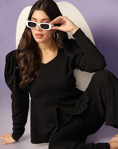 Image of DHRUVI Trendz Co ord Set for Women Stylish | Dress for Woman | Trendy Summer Casual Travel Outfit | A Line Dresses for Women | Western Stylish Midi Party Dress Outfits