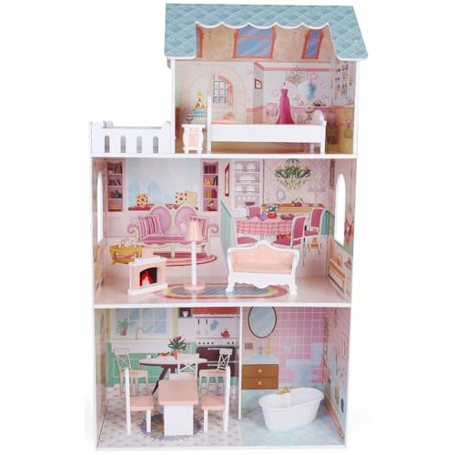 Bandits & Angels Puppenhaus aus Holz, rosa/Blaue Angels City House ab 3 Jahren, 106 cm hoch –...