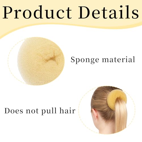 ZHUDAZHAO 4 Stück Duttkissen Set, Mini und Groß, 20 U-Form Haarspangen, Haardonut, Hair Bun Maker, Dutt Hilfe, Haar Dutt, Hochsteckfrisuren Zubehör für Kinder, Mädchen, Frauen