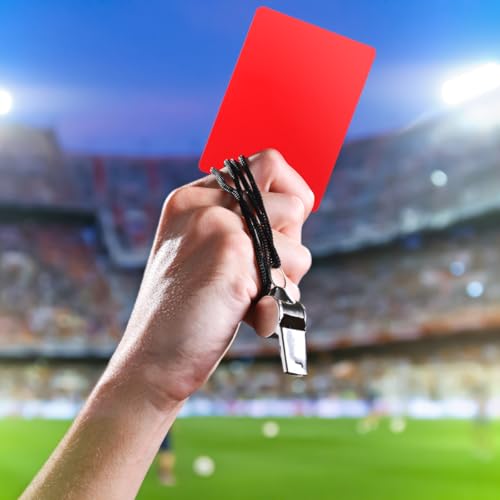 FOMGIIN 2 Stück Fußball-Schiedsrichter-Karte, Rot und Gelb Karte des Fußballs, Gelbe und Rote Fußball Schiedsrichter Karten Disziplinarkarten, Schiedsrichter-Tool für Spiele für den Wettbewerb