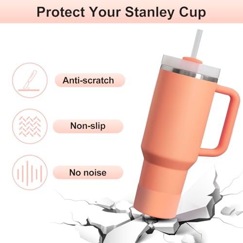 Image of Affute Protective Silicone Boot for Stanley Quencher H2.0 40 30 20 oz & IceFlow Flip 30 20 oz, BPA Free Anti-Noise Anti-Scratch, Stanley Cup Protector Sleeve Cover Boot