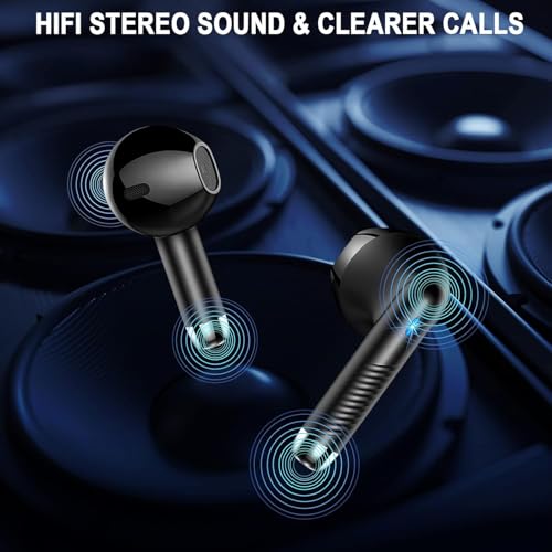 Image of Wireless Bluetooth 5.4 Earbuds, Ear Buds LED Power Display Headphones 6D Stereo, Bluetooth Earbuds in-Ear Noise Cancelling Mic, 40H Playback Mini Case IP7 Waterproof Sports Earphones for Android iOS