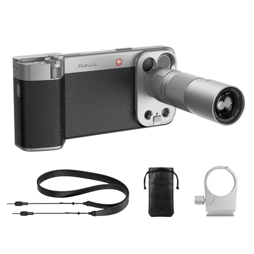 Image of PGYTECH RetroVa All-in-one Ultimate Gift Set for iPhone 17 Pro, 2.35X Telephoto Lens & Vintage Grip Kit, External Recording, Bluetooth Remote, Retro Phone Case for Professional Mobile Filmmaking