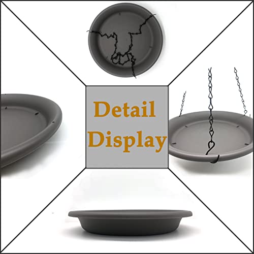 Neecong Hanging Bird Bath For Outdside, 12 Inch Diameter Bird Bath Tray,Made Of Pp Material With 15.7 Inch Rust-Proof Black Chain For Garden Yard Decoration #TOP4