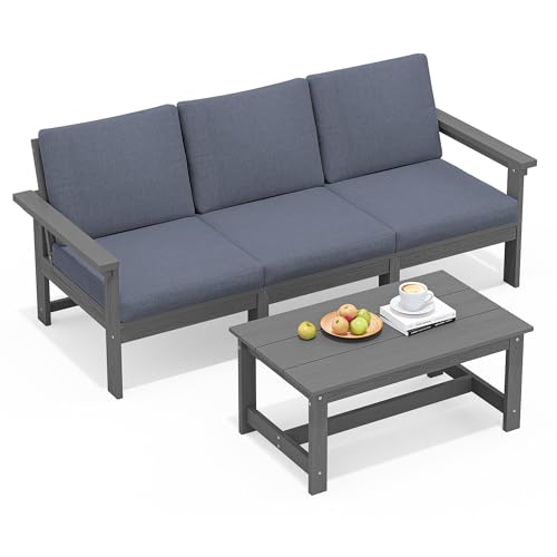 Image of SERWALL HDPE Outdoor Couch with Coffee Table