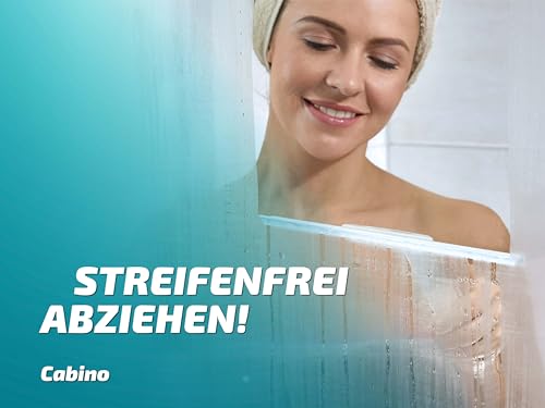 Leifheit Duschkabinenabzieher Cabino für Wände aus Glas, Acryl, Kacheln oder Fliesen, extra Leichter Duschabzieher, Abzieher mit Aufhängeschnur, Duschwand Abzieher