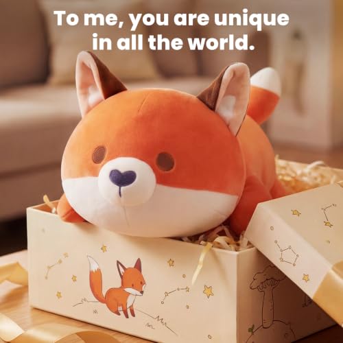Miniatura 8 de Mewaii Almohadas De Peluche Zorro Naranja Kawaii Juguetes Stitch Que Respira Para Dormir Lindo Cojines De Peluche Animales Para Niños