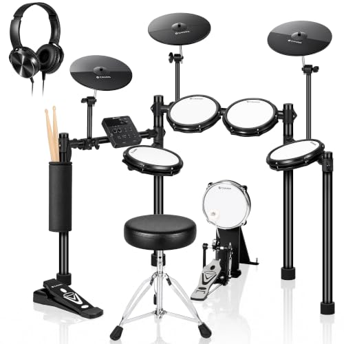 CAHAYA Electric Drum Set for Adults & Teens 5 Mesh Drums 3 Cymbals