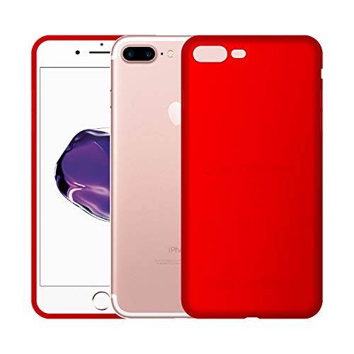 Image of Case Creation Luxurious OG Series for iPhone 8 Plus Case Cover,Anti-Dirty Slim Case Frosted Matte Cute Candy TPU Raised Bezel (Splash of Color) Back Cover for Apple iPhone 8 Plus -Wine Red