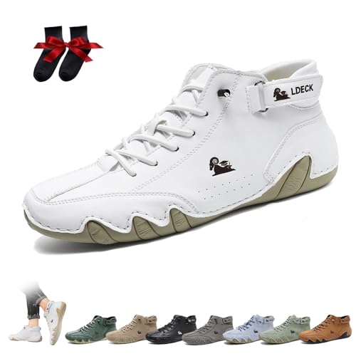 Imagen de Botas Altas Italianas Hechas A Mano Unisex Zapatos Beck Minimalistas Al Aire Libre Zapatos Descalzos Informales Antideslizantes Transpirables for Caminar Senderismo Conducir Botas Chukka