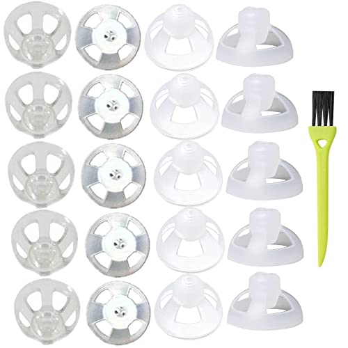 20 Packs (9Mm Medium) Hearing Aid Domes For Oticon Minifit Open Vent Bass Domes,Universal Domes For Oticon Hearing Aid Supplies,With 1 Brush (Medium) #TOP11