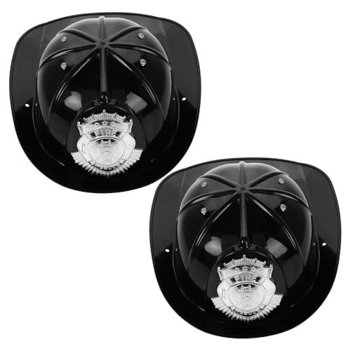 JOINPAYA 2pcs Kids Firefighter Hat Toddler Dress up Set Fireman Helmet Accessory