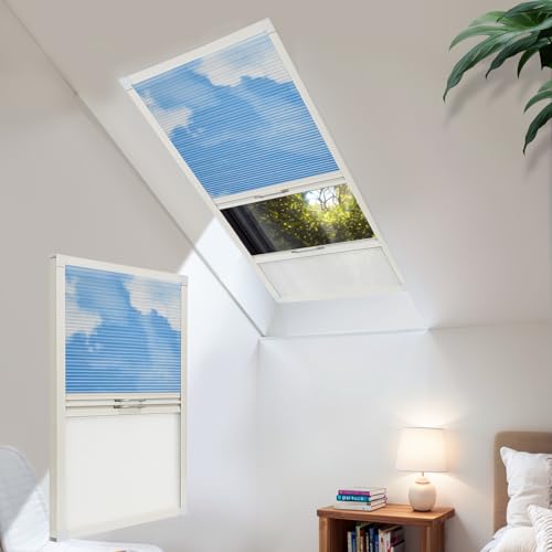 Generisch Generic Plissee Dachfensterrollo Himmelblau