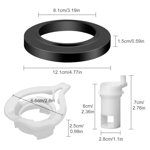Image of Linkstyle 42049 Water Valve Replacement Kit Compatible with RV Toilet Thetford Aqua Magic Style II with Closet Flange Seal