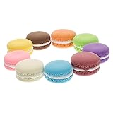 BESPORTBLE 9stücke Kuchen Modell Aus Weichem Künstliche Macaron-Dekoration Für Konditoreien Bunte Macaron-attrappen Für Tortenladen Und Heimdeko