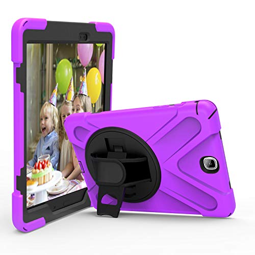 Étui Samsung Galaxy Tab A 9.7 anti-chute avec sangle épaule violet