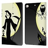 Head Case Designs sous Licence Officielle Simone Gatterwe Décès Halloween Coque en Cuir à Portefeuille Compatible avec Apple iPad Mini (2019)