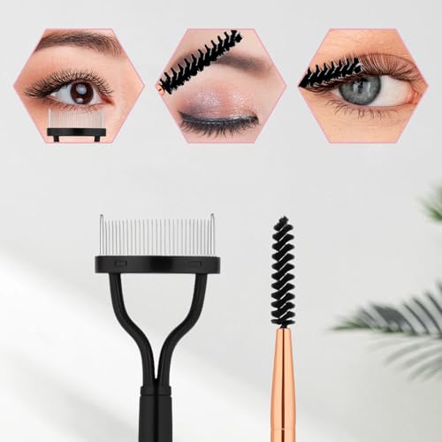 3PCS Eyelash Comb Separator, Foldable Lash Separator Tool with Spoolie Mascara Brushes Definer Lash Comb for Combing and Separating Lashes(3Colors) - Thumbnail 4