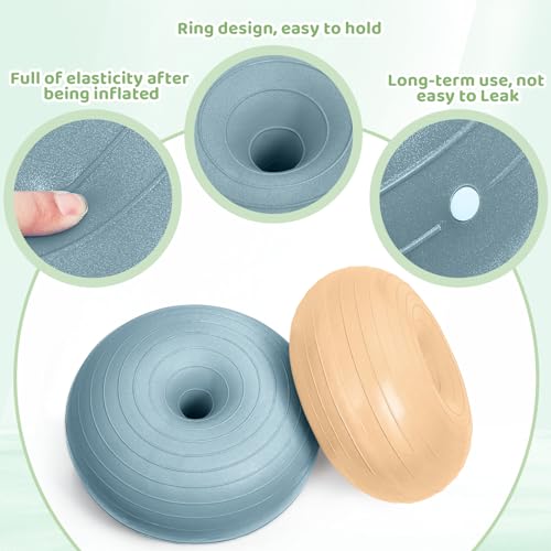 Image of Lewtemi 4 Pcs Flexible Seating for Classroom Elementary 20 Inch Yoga Ball Chair Inflatable Donut Ball Chair with Inflator for Kids Student Sensory Balance Office Exercise(Boho Color)