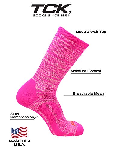 TCK Sports Heathered Crew Socks3