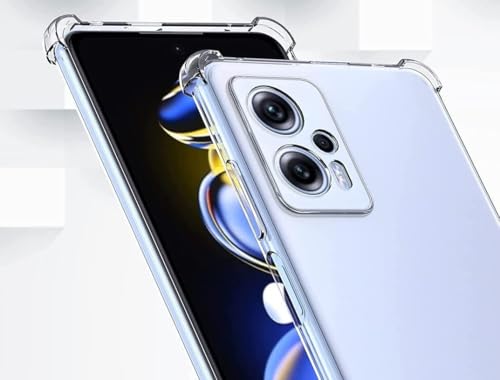 Image of BOXXO Flexible Back Cover for Mi Redmi K50i 5G | Back Cover Transparent Clear Shockproof Case Four Corner Protection | Slim Protective Mobile Phone Cover for Mi Redmi K50i 5G