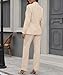 Women's Suit 2 Piece One Button Peak Lapel Fashion Blazer Pants Suit Business Casual Outfits for Women Apricot M