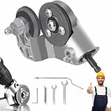 Titanium Drill Nibbler Sheet Metal Cutting Tool, Sheet Metal Cutter Drill Attachment, Universal Electric Metal Nibbler Drill Transforms Sheet Cutter with Adapter for Iron, Sheet, Steel, Copper (1 set)