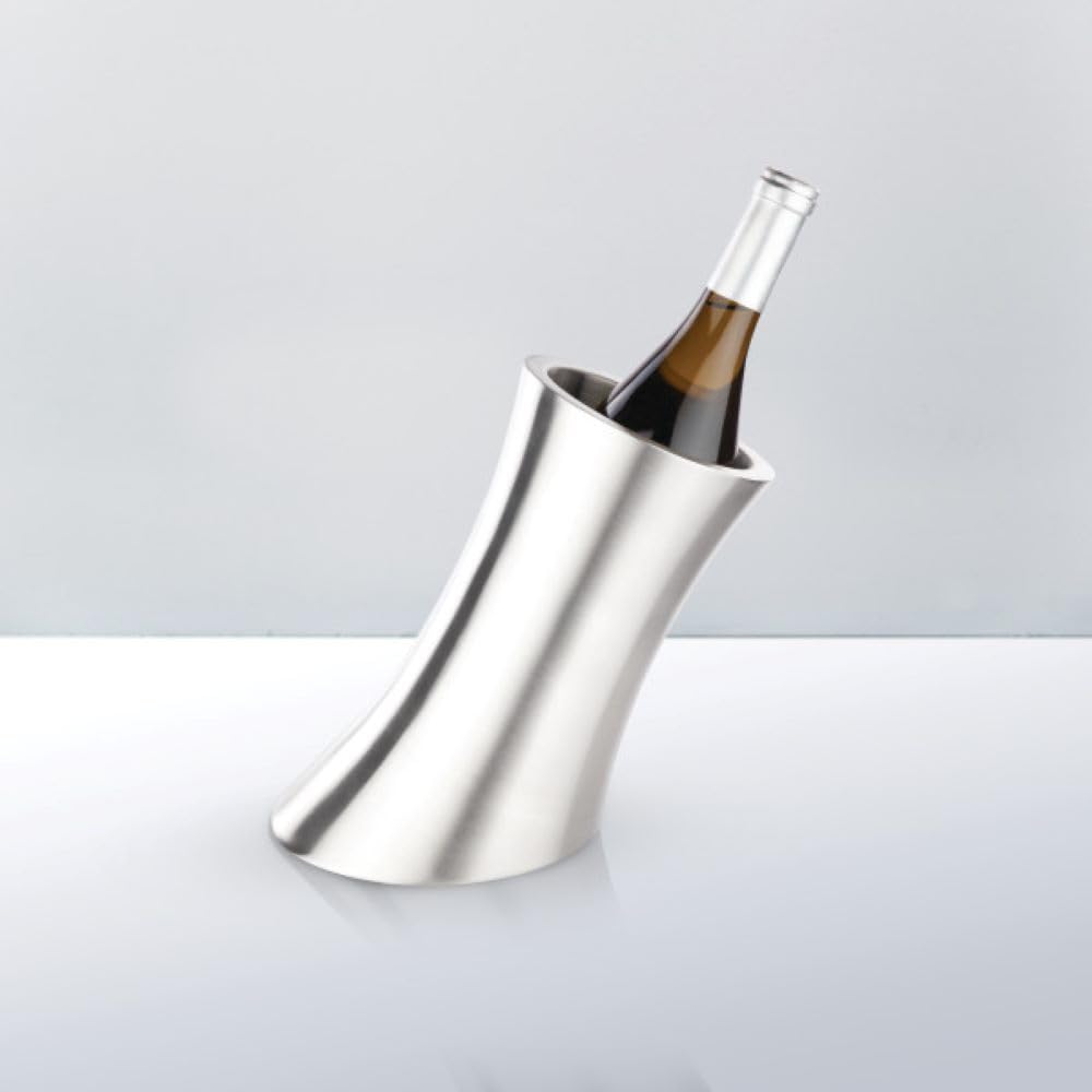 Harrison - Enfriador convexo de acero inoxidable aislado para botellas de vino Viski