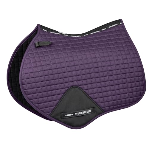 WeatherBeeta Prime Jump Shaped Saddle Pad, Purple Penant, Full