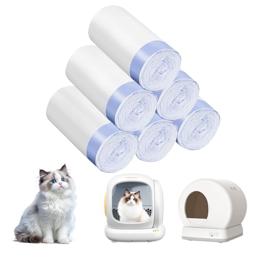 120 Count Extra Large Cat Litter Box Liners, Litter Waste Receptacles Bags for MeoWant MW-SC01/MW-SC02/MW-LR01 Self-Cleaning Cat Litter Box