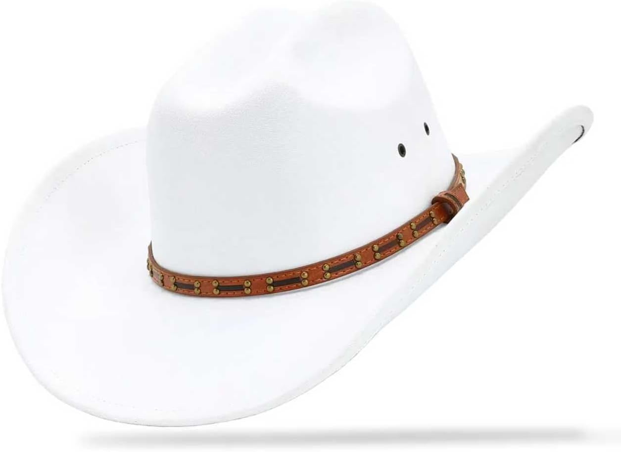 Cowboy Hat for Men and Women - Cattleman Wide Brim Western Cowgirl Hat with Gift Packaging