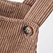 DOCOLL Baby Girl Overalls Cotton Cute Overalls Infant Baby Corduroy Romper Pants Sleeveless Jumpsuit Fashion Bib Overalls One Piece Outfit Brown 18-24 Months