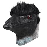 MOKRY PARTY Ostrich Animal Head Mask Bird Emu Head Mask Funny Cosplay Party Halloween Adult Costume Carnival Mask