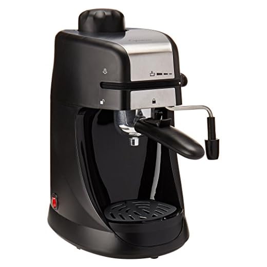 Capresso Steam PRO Espresso and Cappuccino Machine, 4-Cup, Stainless Steel/Black