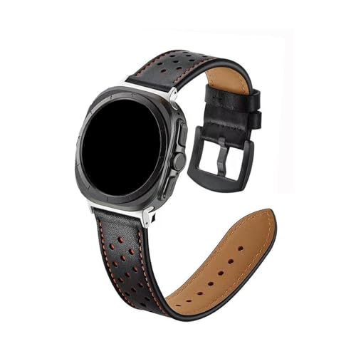 [PLYYQZM] �ɍ��� Sam su ng GALAXY Watch7 Ultra 47MM�p �z�[���X�^�C�� �ʋC�� ���g�����U�[�X�g���b�v ���ԂȂ� �J�[�u�G���h�o���h�ɓK�p(Black)