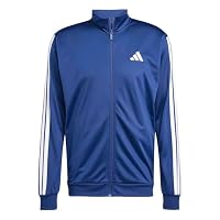 adidas Men's 3-Stripes Tricot Regular Sportswear Track Top, Dark Blue, XX-Large — image 4