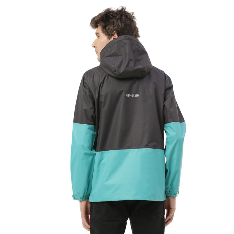 Image of Zeel Raingear Stylish Rain Jacket for Men Waterproof for Bike Riders with Adjustable Hood along with inner pockets,Waterproof Rainwear with Lightweight Polyester Jacket, ZRR011