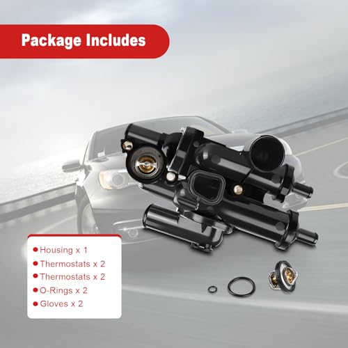 WMPHE Engine Coolant Thermostat Housing Kit Compatible with 2008-2014 Dodge Avenger, 2008-2012 Dodge Caliber, 2008-2010 Chrysler Sebring, 2009-2017 Journey & Compass, Replace OEM 68003582AB 902-319 - Thumbnail 3