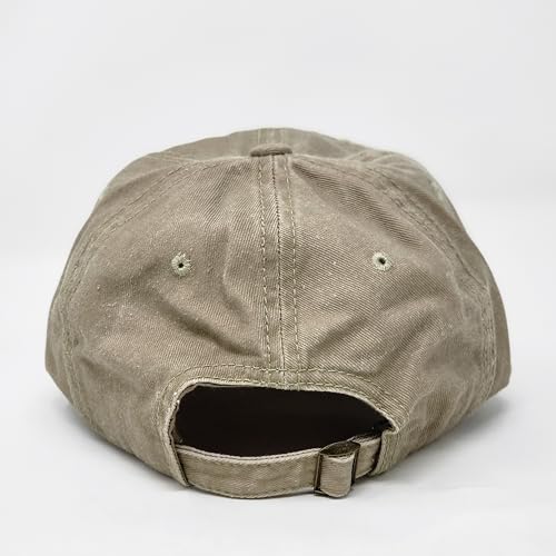 Gorra de béisbol bordada color caqui miniatura 3