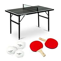 CORNILLEAU Mini Tischtennisplatte – Kompakt, höhenverstellbar und klappbar – 125 x 75 cm – Set mit 2 Schlägern und 3 Tischtennisbällen – Perfekt für Kinder und Erwachsene