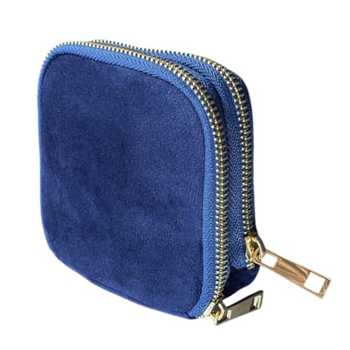Generisch Organizador de pendientes | Cremallera Terciopelo Doble Capa Collar Bolsa | Soporte de Joyería de Viaje | Para Anillos Mujer Almacenamiento Viaje Vacaciones Cosméticos Bolsa Mochila