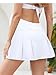 SHEKINI Maternity Ruched Skirts High Waist Sports Skirt Over The Belly Skirts Inner Shorts（White, Small）