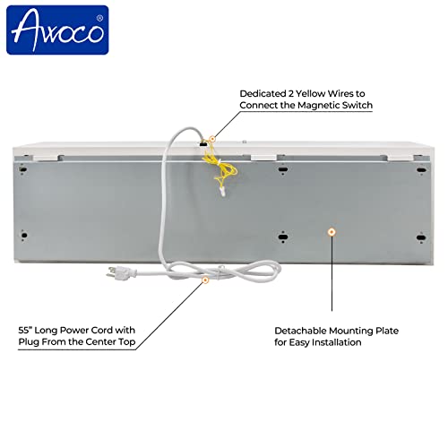 Awoco 36\" Super Power 1 Speed 1200 CFM Commercial Indoor Air Curtain, 120V Unheated, ETL & UL Certified to Meet NSF 37 Food Service Standard