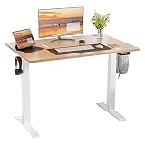 Meilocar Height Adjustable Electric Standing Desk, Sit Stand Computer Desk w/Memory Controller, Home