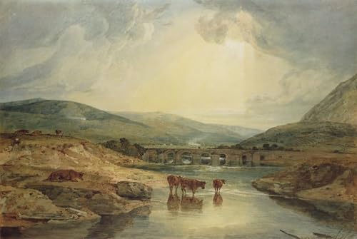 Peinture Turner Pont sur l'Usk sur toile premium 60x90cm d'art