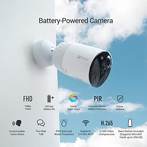 EZVIZ-Battery-CCTV-Camera-Systems-with-Base-No-Subscription-Home-Security-Camera-Solar-Panel-Compatible-Color-Night-Vision-IP66-PIR-Motion-Detection-Two-Way-Audio-SD-CardCloud-BC1-B3